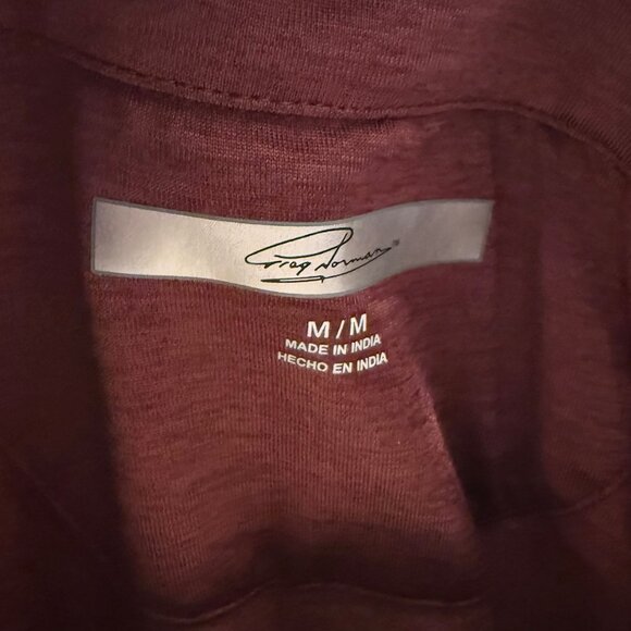 Greg Norman Quarter Zip Pullover, Men's Size M, Burgandy - Picture 4 of 5